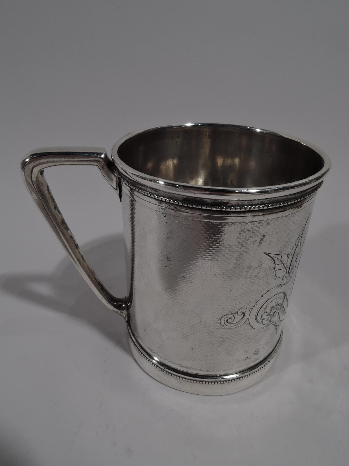 American Classical Antique Gorham Modern Classical Coin Silver Baby Cup