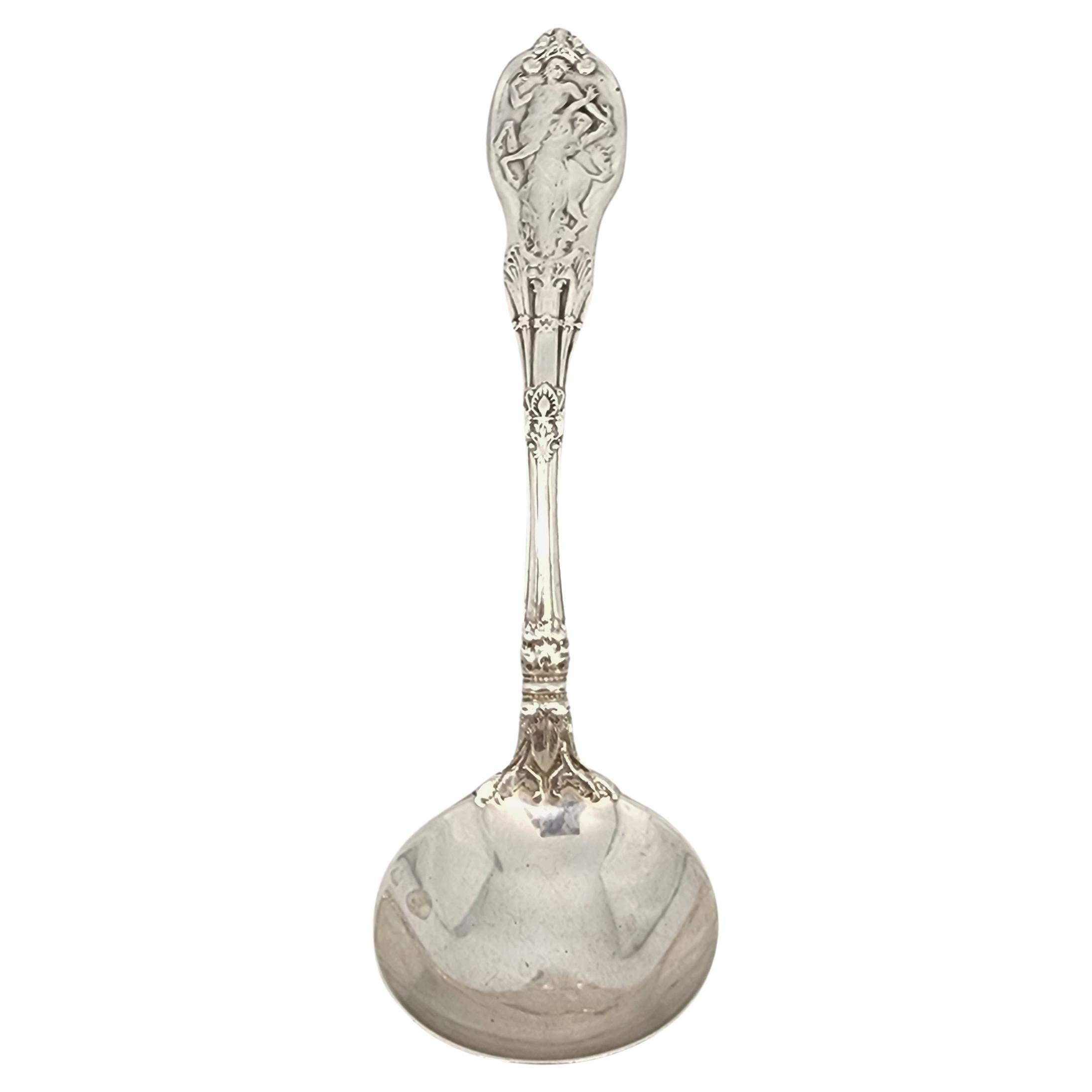 Antique Gorham Mythologique Sterling Silver Cream Ladle w/Mono 6" #17030 For Sale