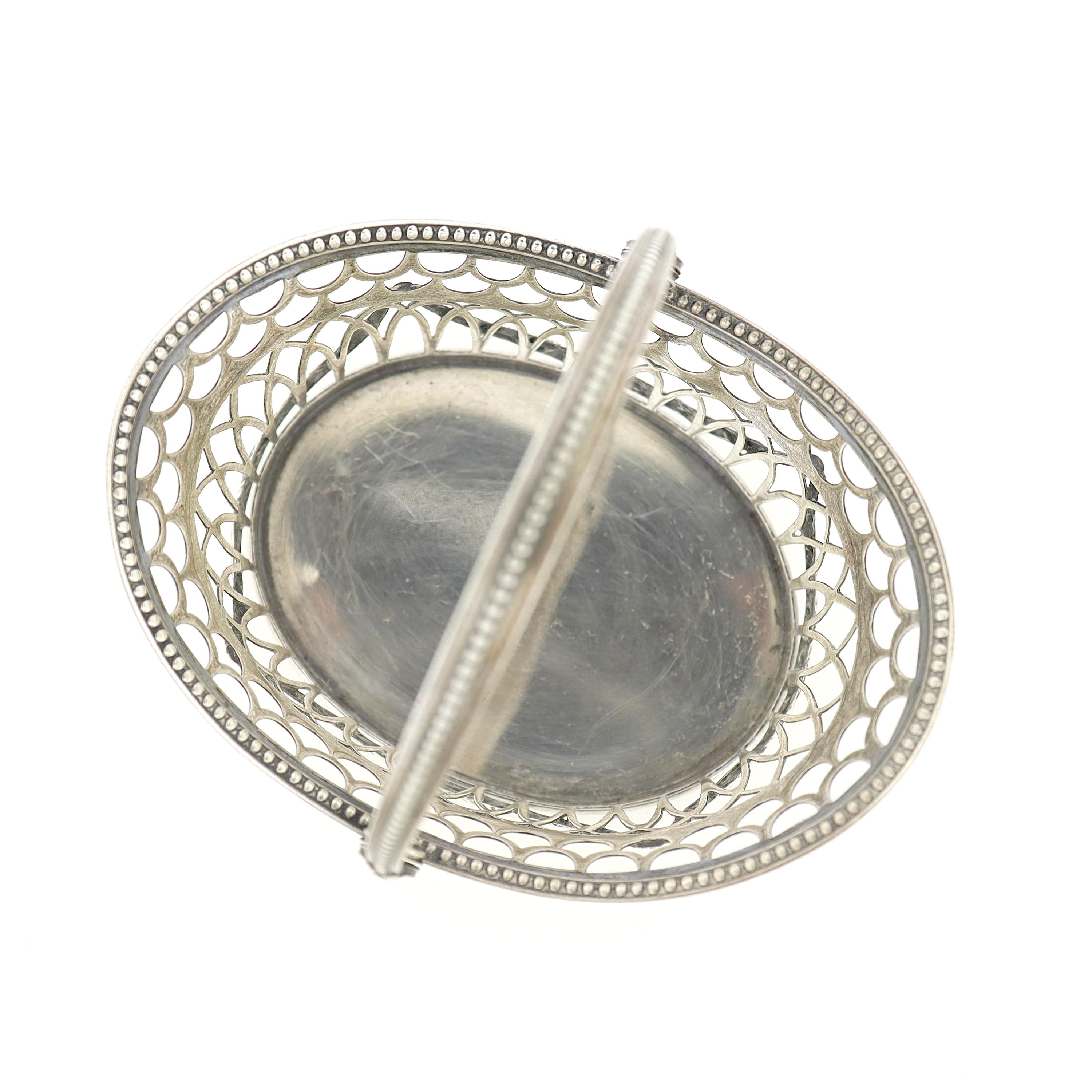 Antiker antiker Gorham netzförmiger Sterlingsilber-Miniatur-Korb im Angebot 6