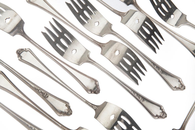 Antique Gorham Salad Fork Set/12 For Sale at 1stDibs