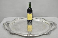 Antique Gorham Silver Plated Victorian Oval Butlers Serving Platter Bar Tray