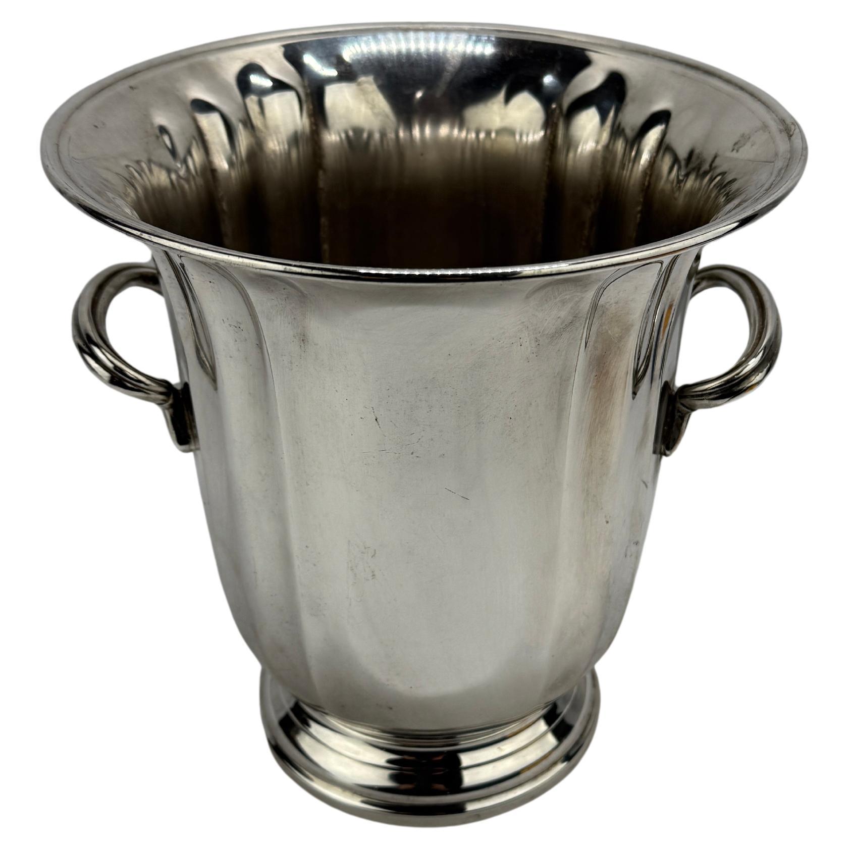 Antiguo enfriador o cubitera de chapa de plata Gorham estilo Regencia