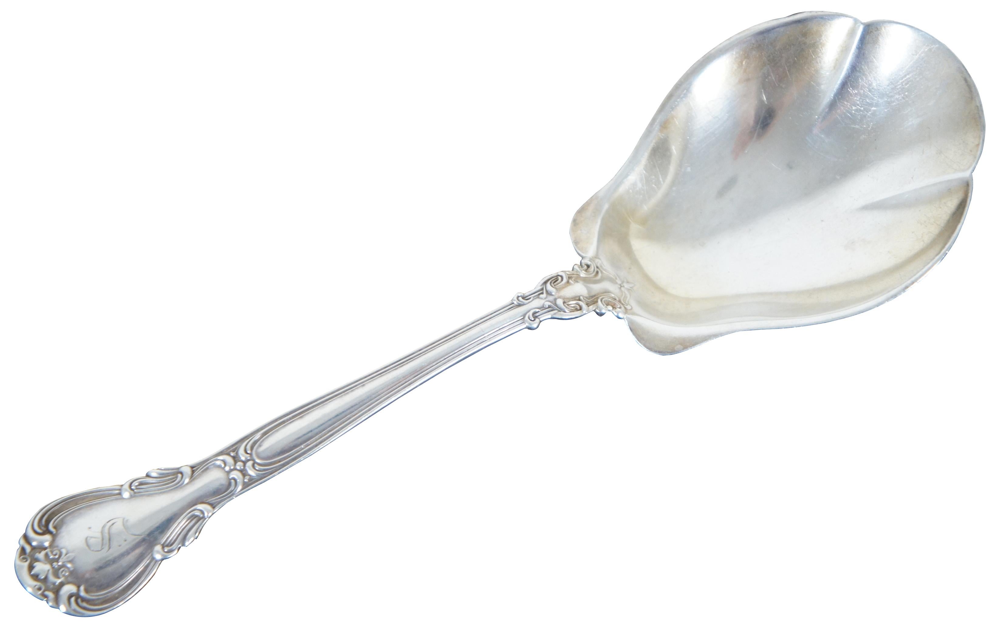 Victorian Antique Gorham Sterling Silver 925 Chantilly Berry Citrus Serving Spoon 82g