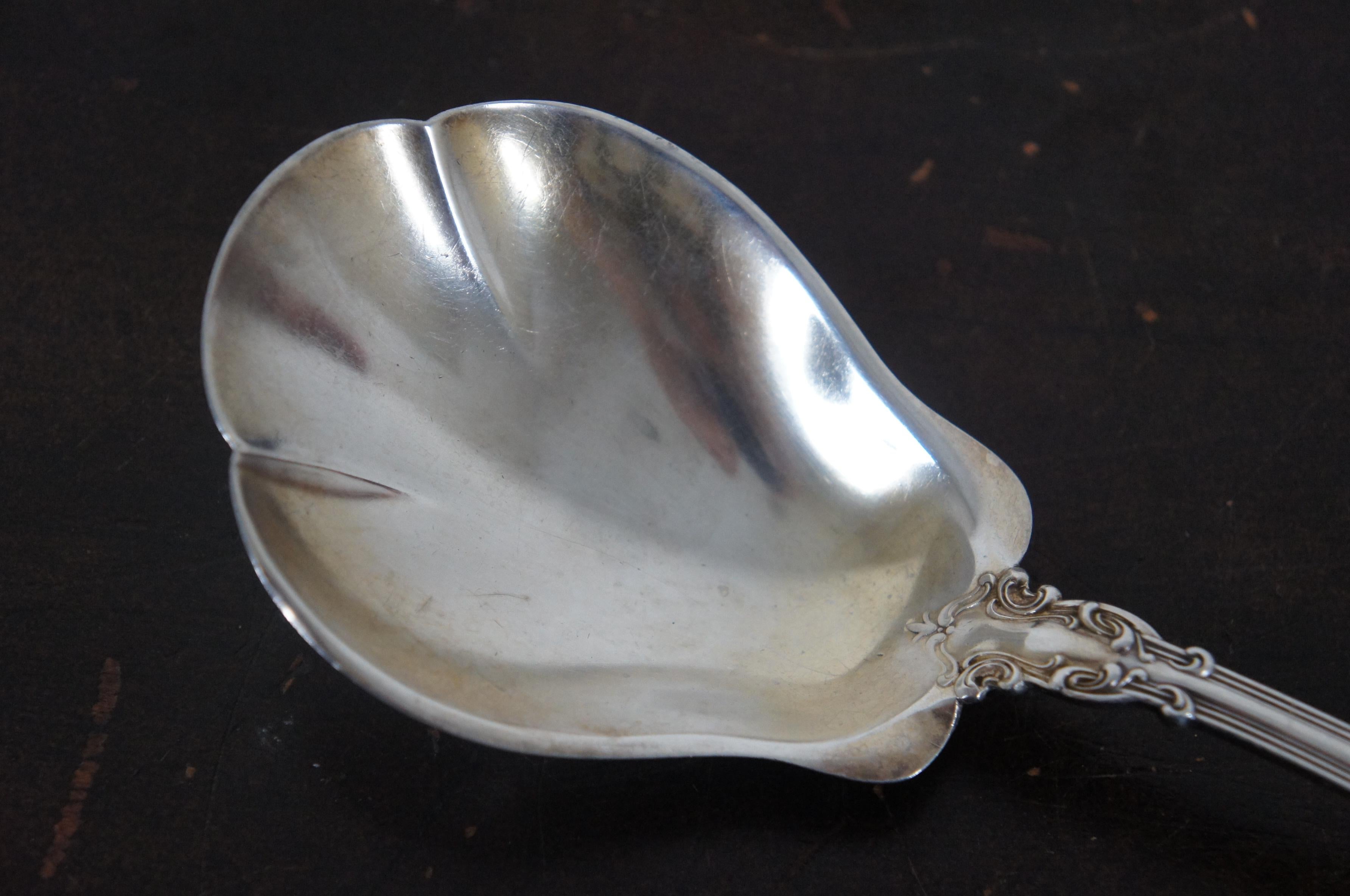 Antique Gorham Sterling Silver 925 Chantilly Berry Citrus Serving Spoon 82g 3