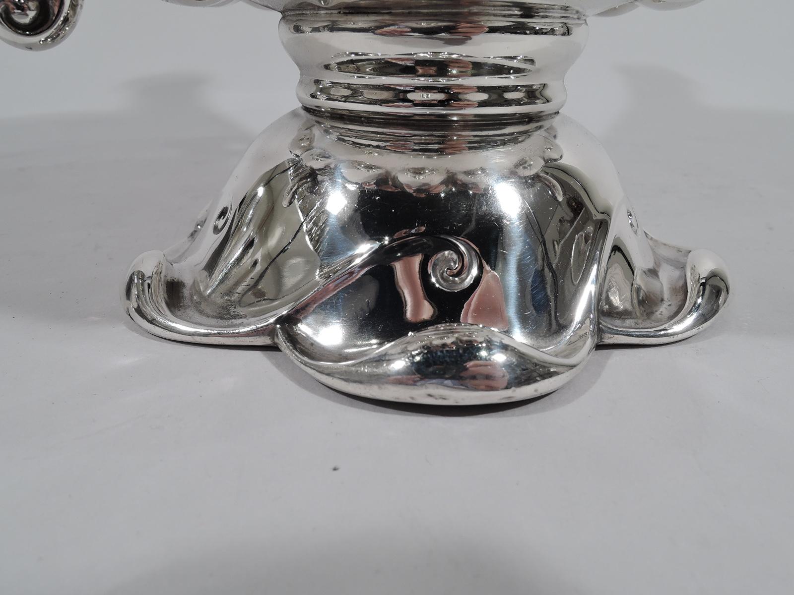 Antique Gorham Sterling Silver Alpha Antler Loving Cup Trophy 1