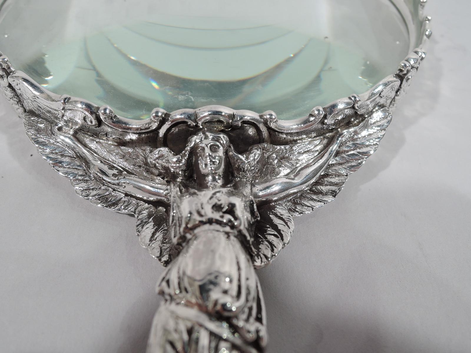 Art Nouveau Antique Gorham Sterling Silver Athena Wisdom Goddess Magnifying Glass