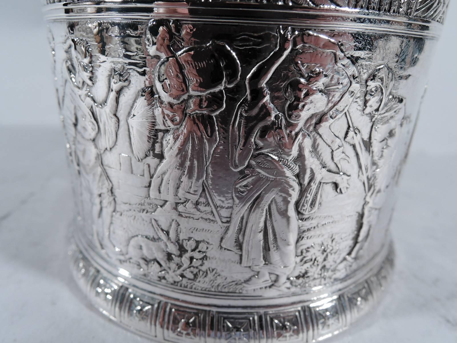 Victorian Antique Gorham Sterling Silver Baby Cup with Exotic Frieze