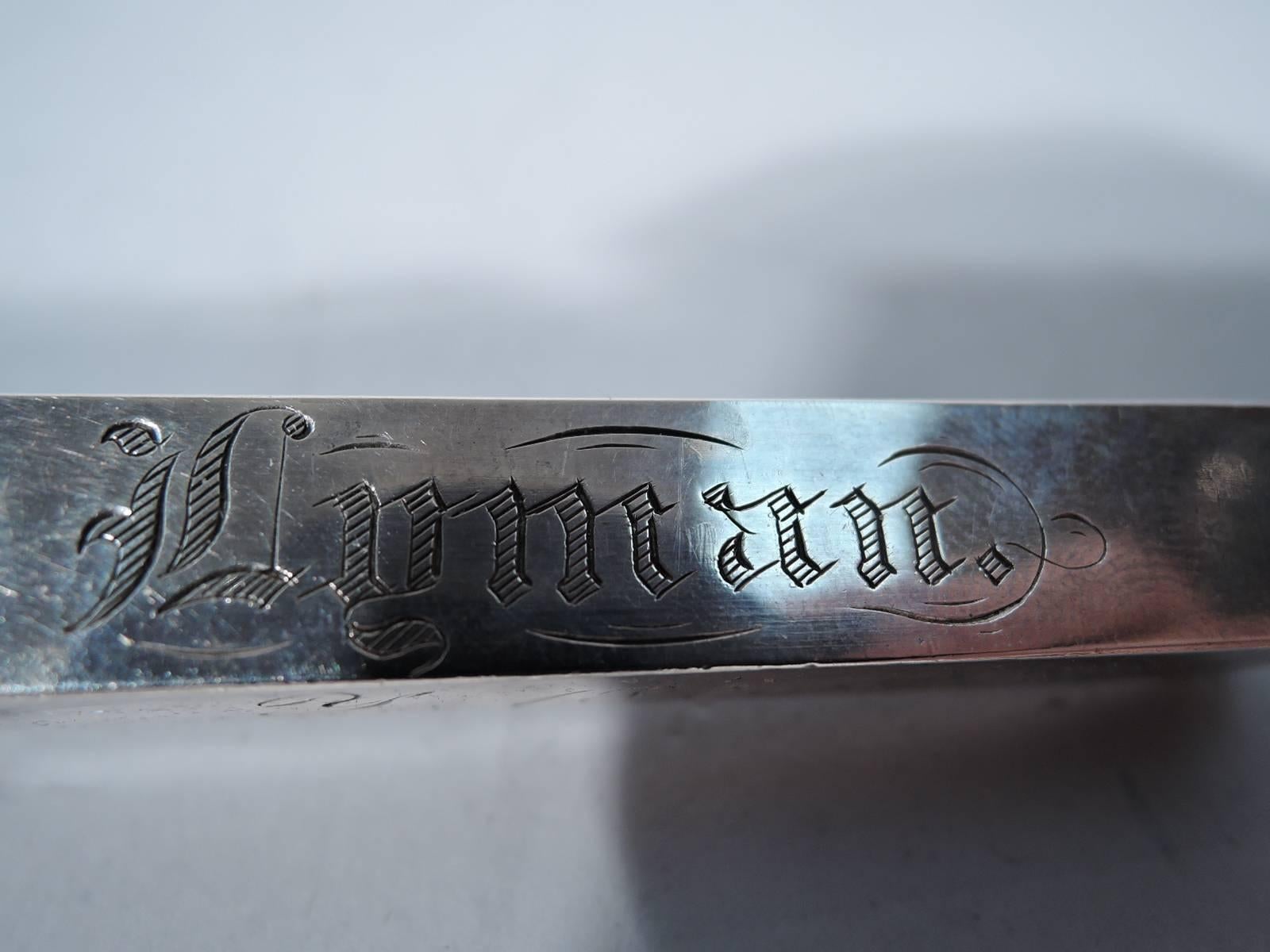 Antique Gorham Sterling Silver Berry Spoon in Rare Isis Pattern In Excellent Condition In New York, NY
