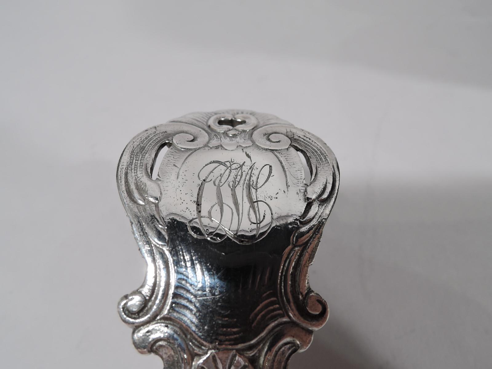 Antique Gorham Sterling Silver Bonbon Scoop with Art Nouveau Classical Lyre In Excellent Condition In New York, NY