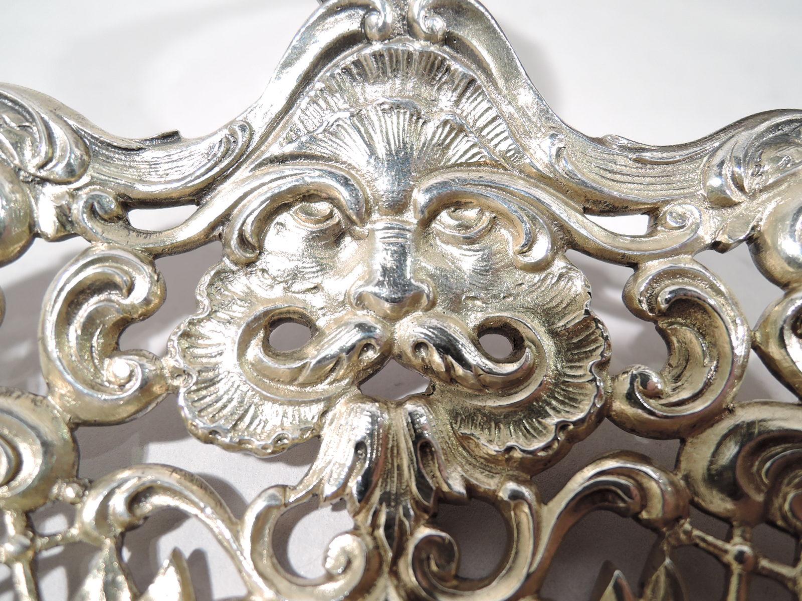 Antique Gorham Sterling Silver Bonbon Scoop with Art Nouveau Classical Lyre 1