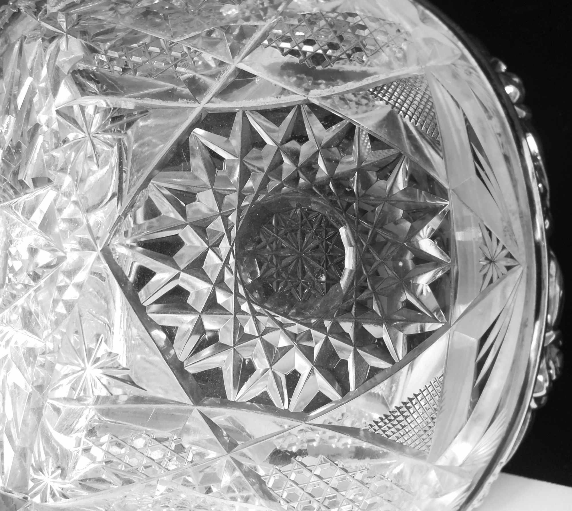Americano Antica ciotola in argento sterling e vetro Brilliante di Gorham, 1903 in vendita