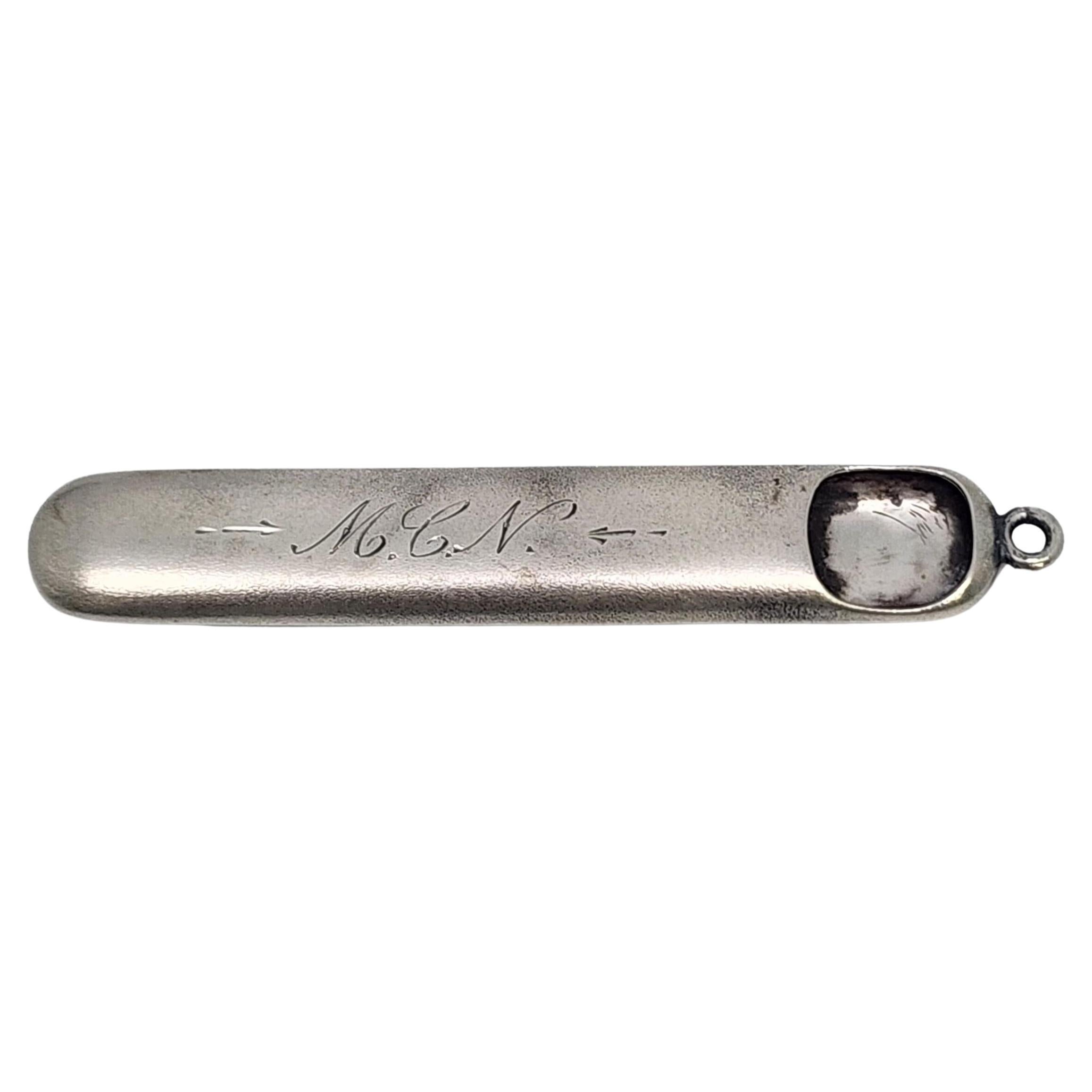 Antique Gorham Sterling Silver Chatelaine Sewing Needle Case w/Monogram #17025 For Sale