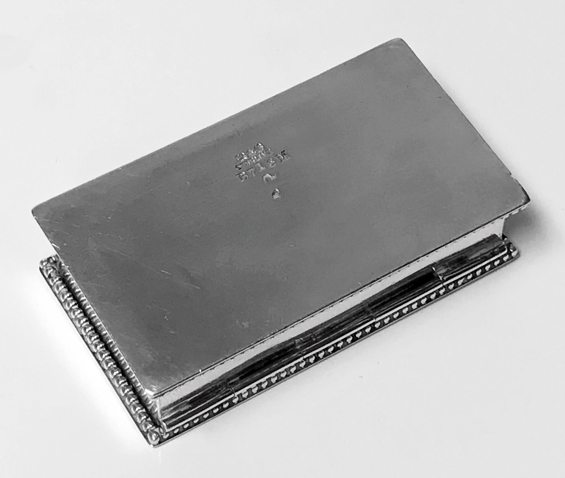 Antique Gorham Sterling Silver double Stamp Box, 1899 In Good Condition In Toronto, Ontario
