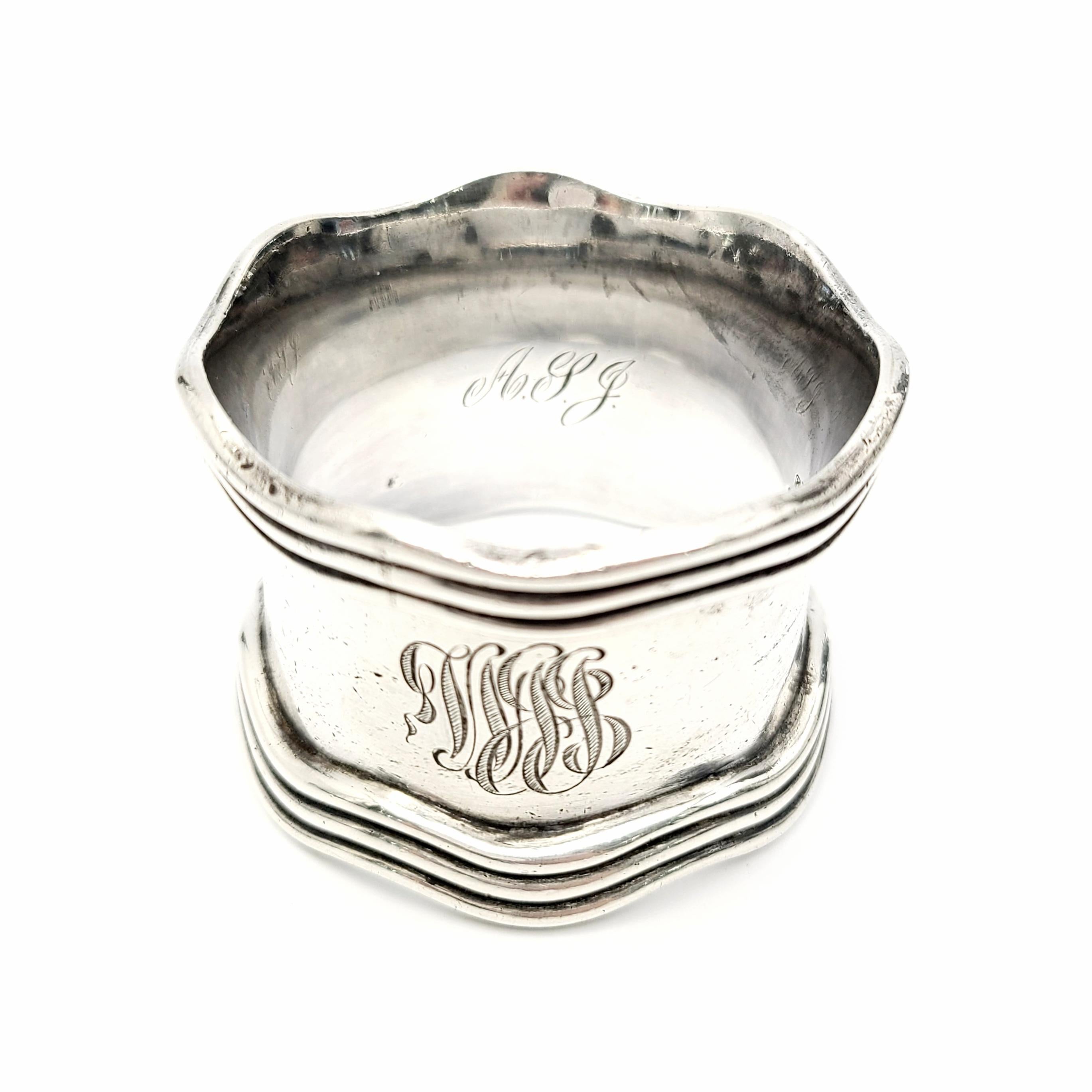 19th Century Antique Gorham Sterling Silver Napkin Ring B3540