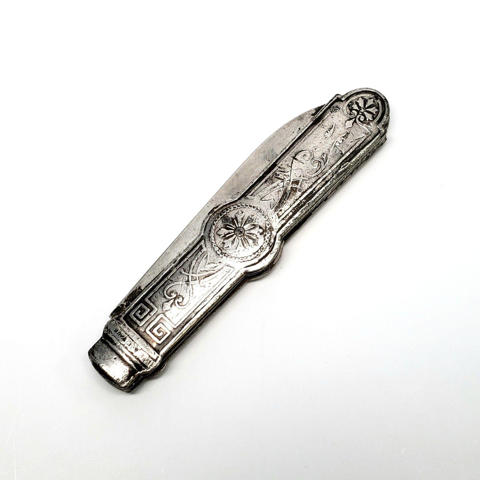 19th Century Antique Gorham Sterling Silver Pocket Knife, No Monogram