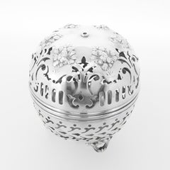 Antique Gorham Sterling Silver Reticulated String or Thread Holder