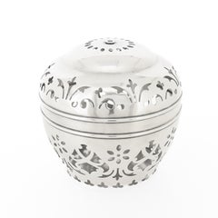 Antique Gorham Sterling Silver Reticulated String or Thread Holder