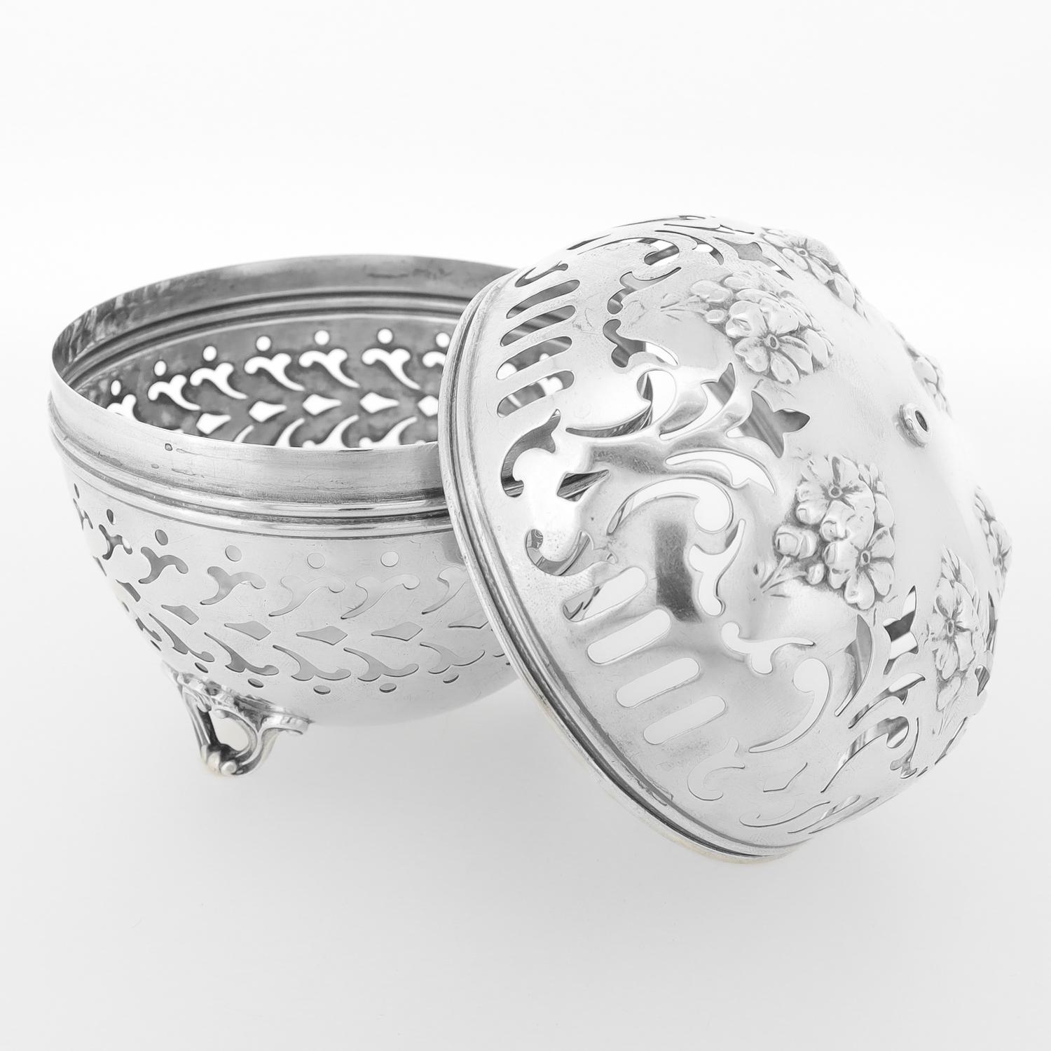 Portahilos o Cuerdas Reticulado Antiguo Gorham de Plata de Ley Art Nouveau en venta