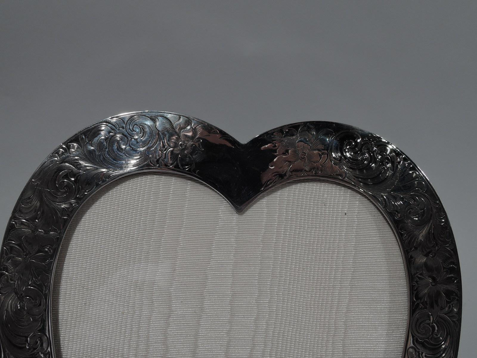 American Antique Gorham Sterling Silver Valentine’s Day Heart Picture Frame