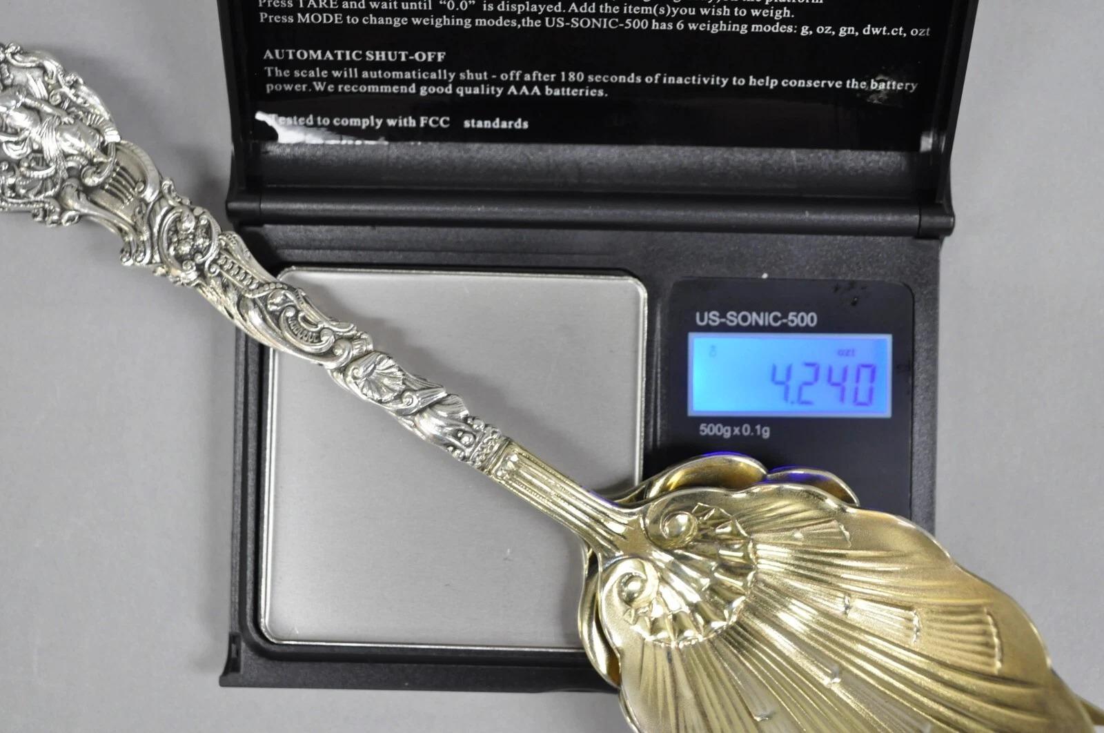 Juego de cubiertos de plata de ley Gorham Versalles para servir ensaladas Tenedor Cuchara en venta 3