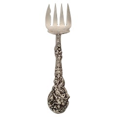 Antique Gorham Versailles Sterling Silver Sardine Serving Fork with Monogram