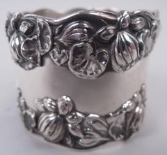 Antique Gorham Victorian Art Nouveau Sterling Silver Napkin Ring