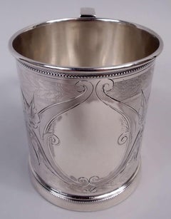 Antique Gorham Victorian Classical Coin Silver Baby Cup