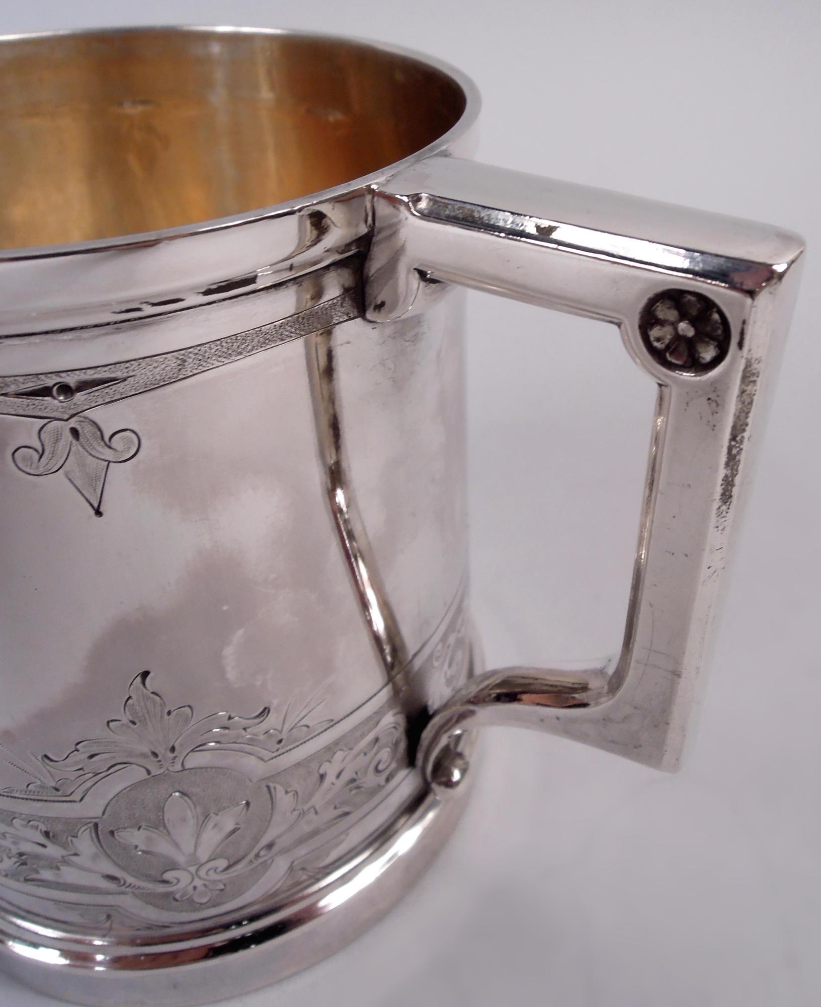 Antike Gorham viktorianischen klassischen Münze Silber Baby Cup im Zustand „Gut“ im Angebot in New York, NY