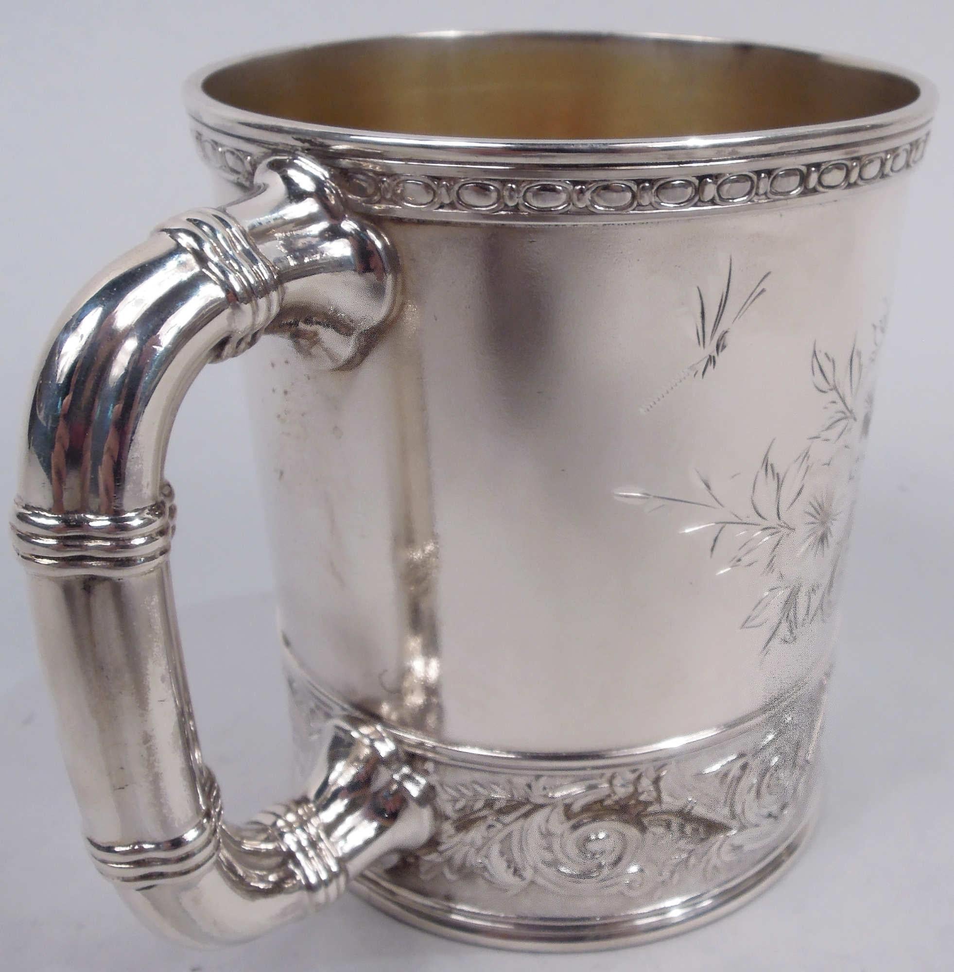 Late 19th Century Antique Gorham Victorian Classical Sterling Silver Baby Cup 1888 For Sale