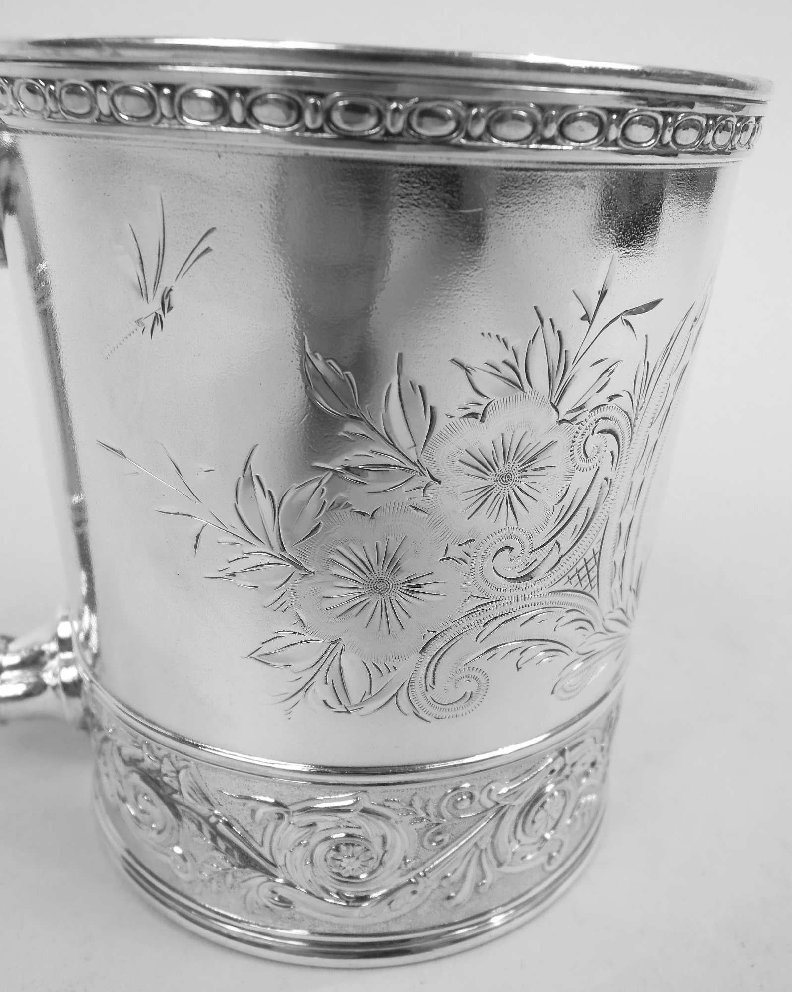Antique Gorham Victorian Classical Sterling Silver Baby Cup 1888 For Sale 2