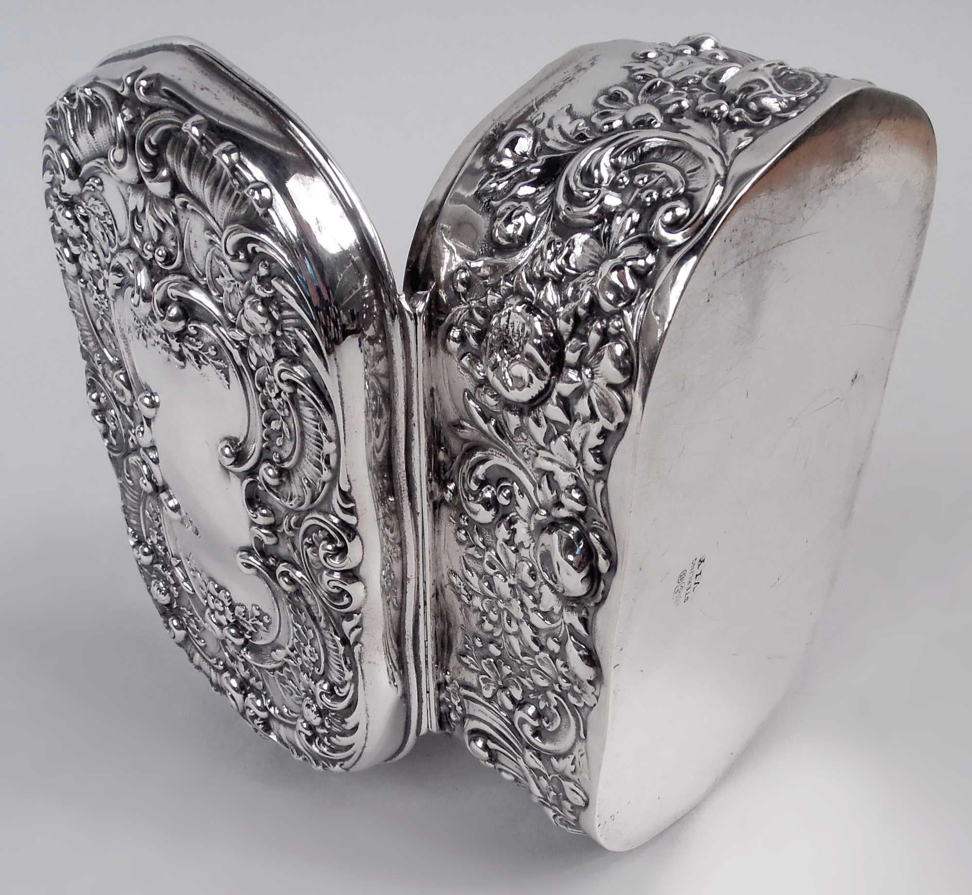 Antique Gorham Victorian Classical Sterling Silver Trinket Box For Sale 4