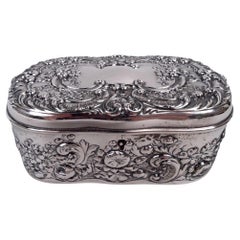 Antique Gorham Victorian Classical Sterling Silver Trinket Box