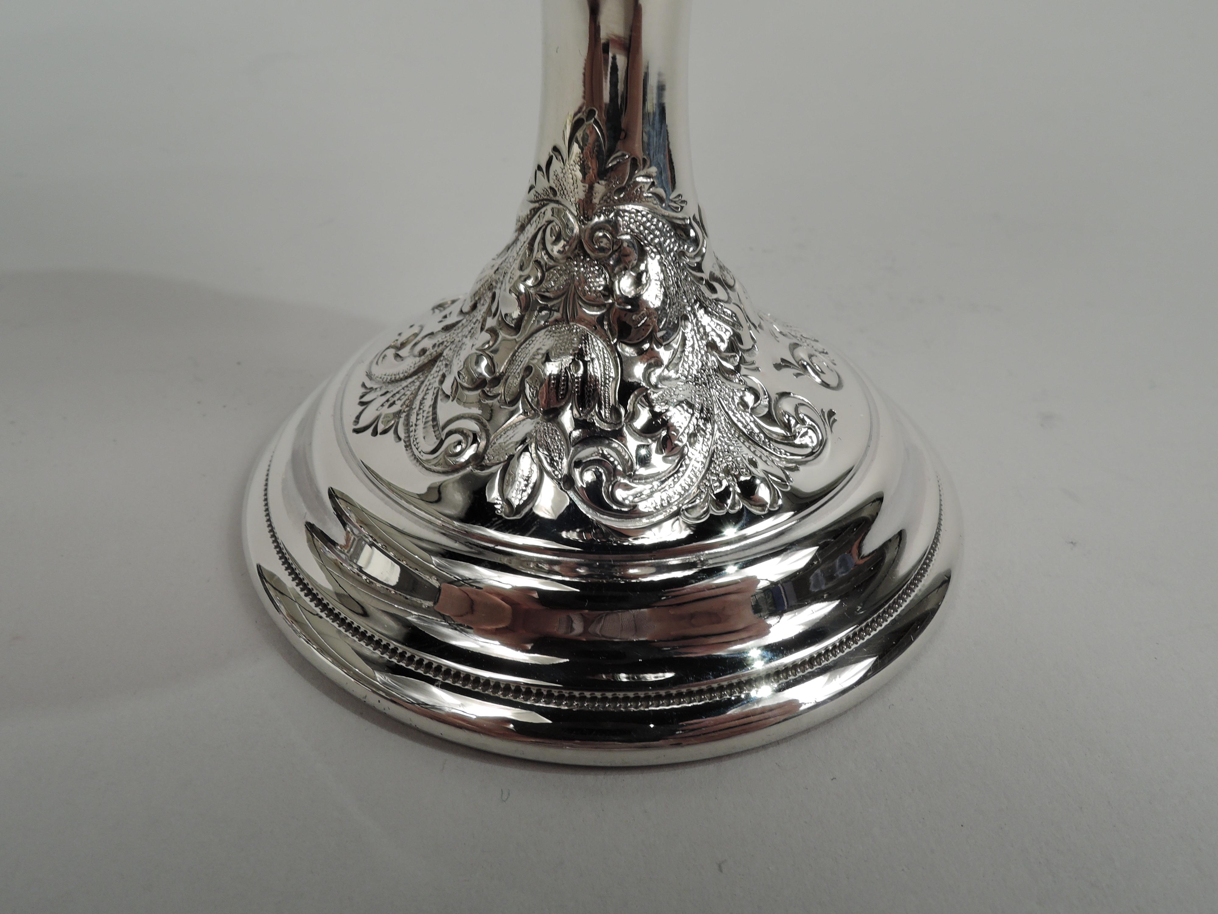 Antique Gorham Victorian Sterling Silver Goblet In Excellent Condition In New York, NY