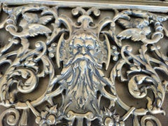 Antique Gothic Bronze Wall or Door Mail Holder