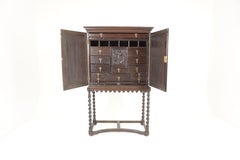 Antique Gothic Cabinet, Early 19th Century Carved Oak, Scotland 1810, B1803