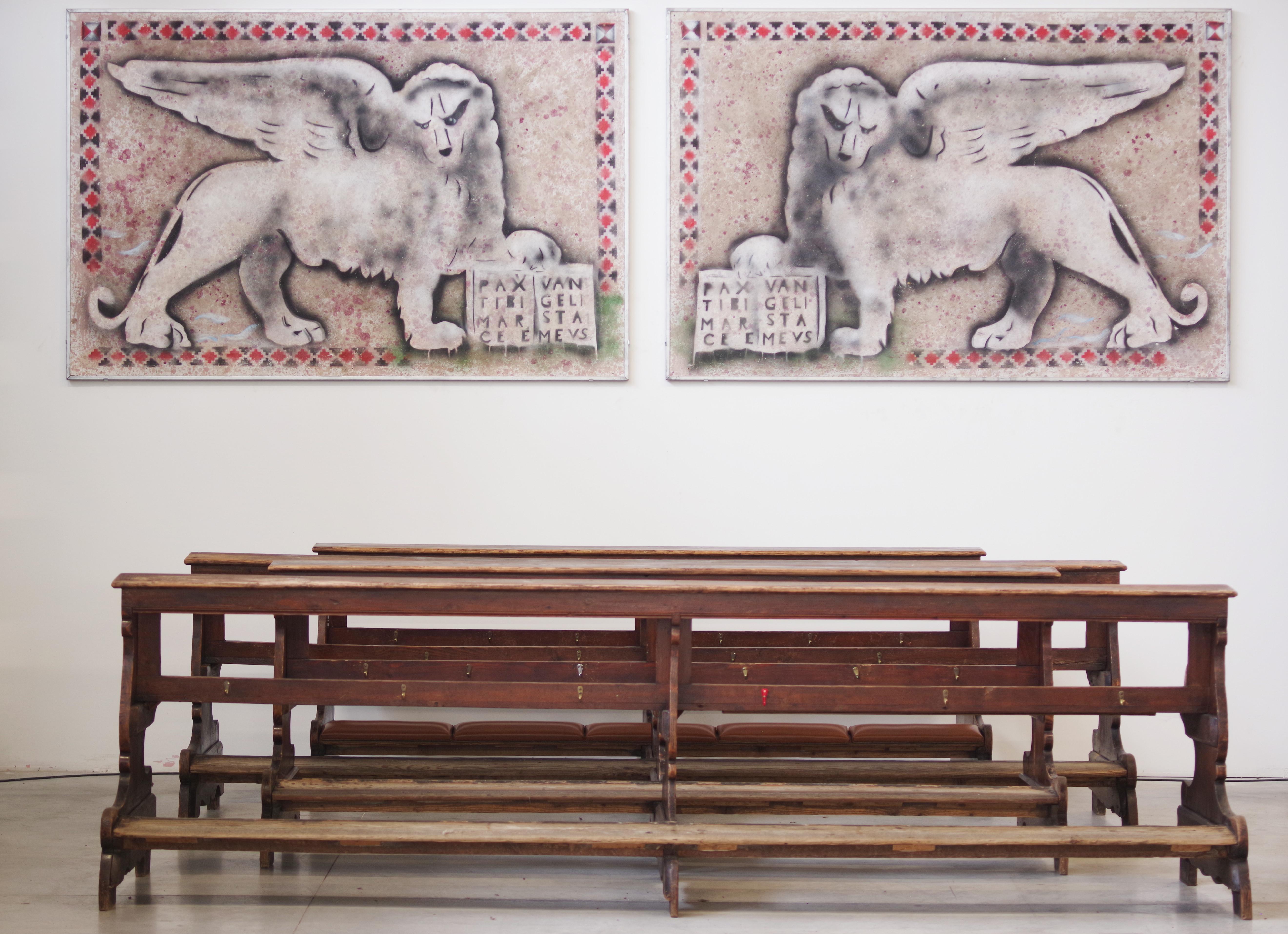 Antique Gothic Church Benches, Late 1800s - Set of 4 Pine Wood Pew Benches

Discover the timeless elegance of these late 19th-century Gothic church benches, crafted from durable pine wood with stunning architectural details. Perfect for adding a