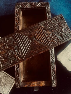 Antique Gothic Judaica Box with Kabbalistic Seals and Sacred Texts