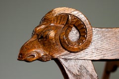 Antique Gothic Oak Pew with Hand Carved Details