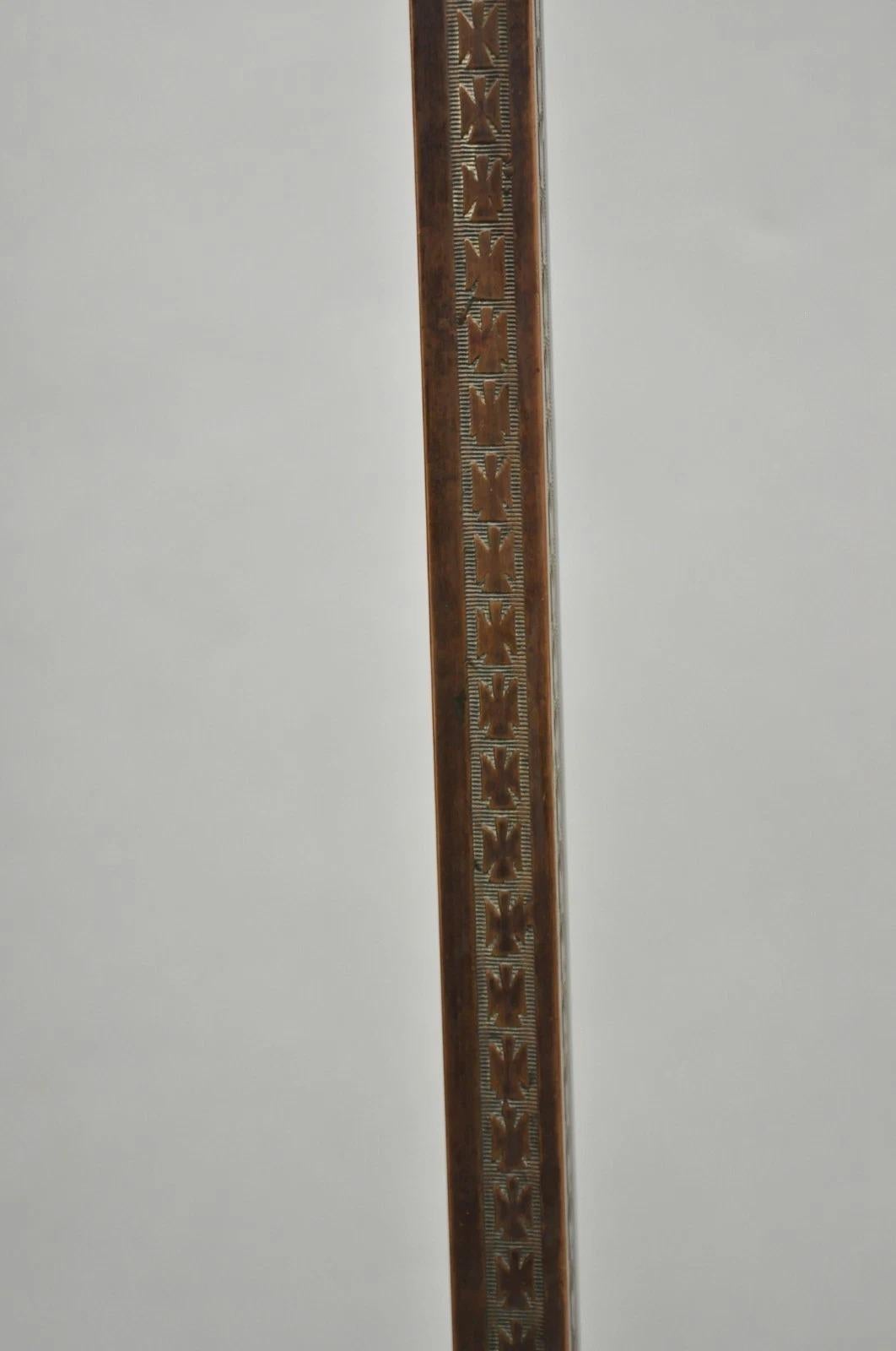 Antique Gothic Renaissance Oscar Bach Style Bronze Paw Foot Pole Floor Lamp For Sale 8