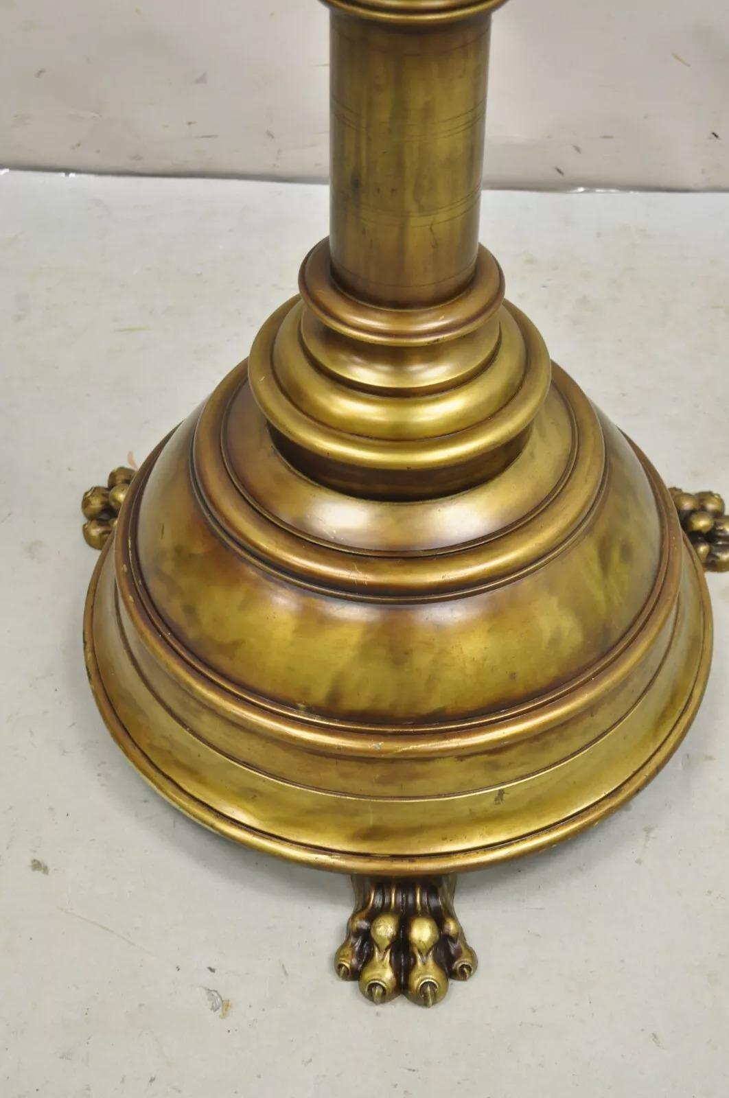 Antique Gothic Revival Large English Brass Bronze Eagle Church Lectern Podium 8