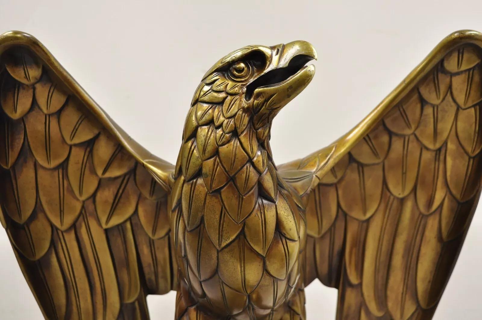 Antique Gothic Revival Large English Brass Bronze Eagle Church Lectern Podium 9