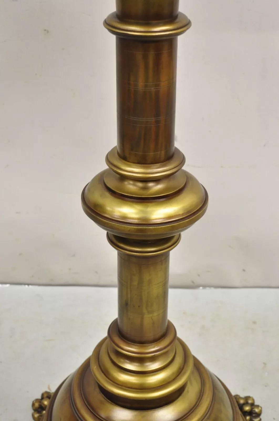 Antique Gothic Revival Large English Brass Bronze Eagle Church Lectern Podium 1