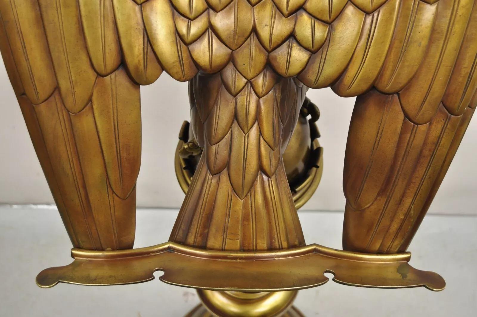 Antique Gothic Revival Large English Brass Bronze Eagle Church Lectern Podium 4