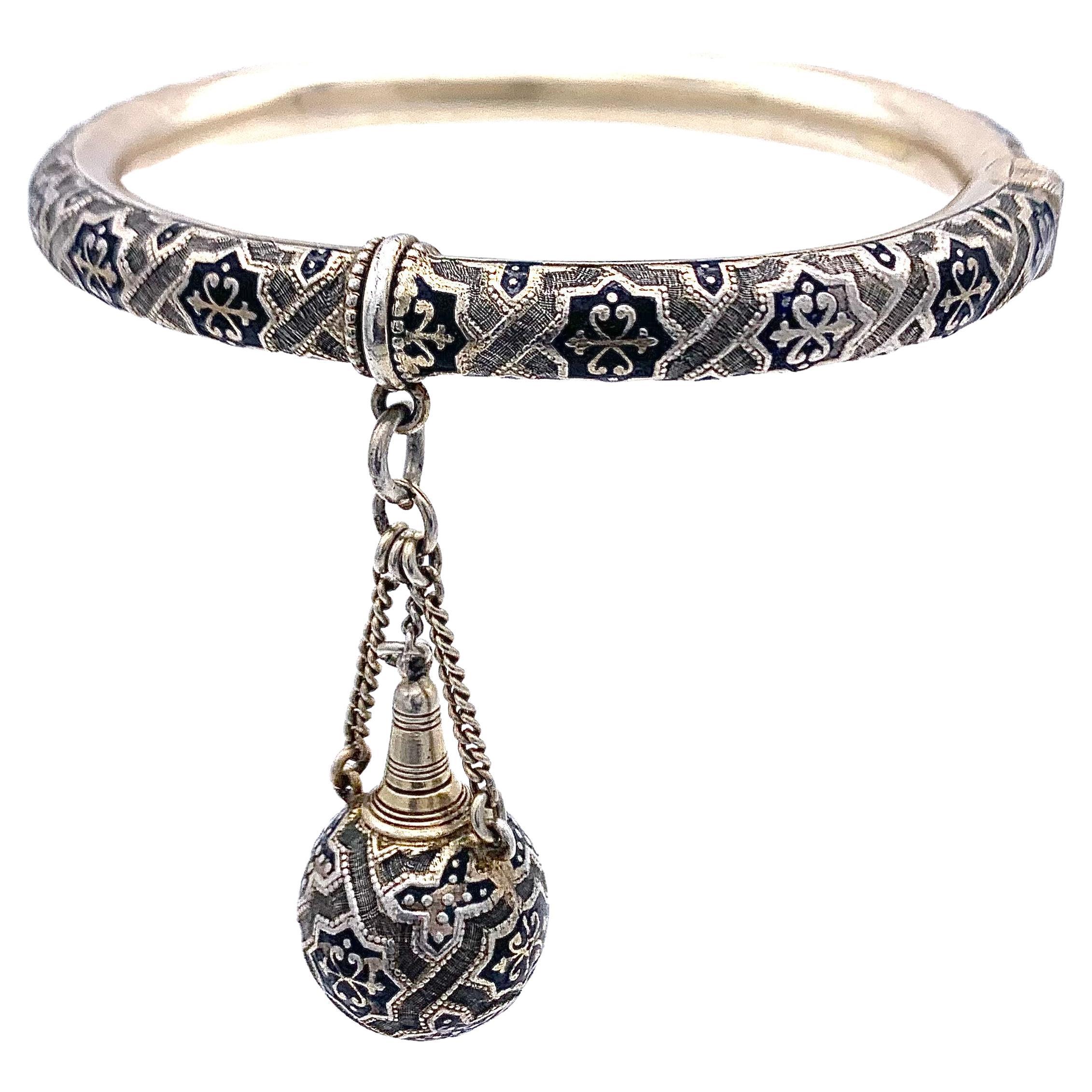 Buy LV Jewels Oxidised Antique Silver Kada at