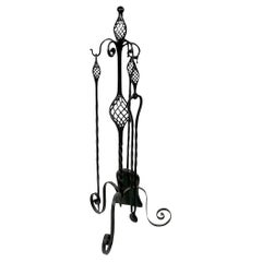 Metal Fireplace Tools and Chimney Pots