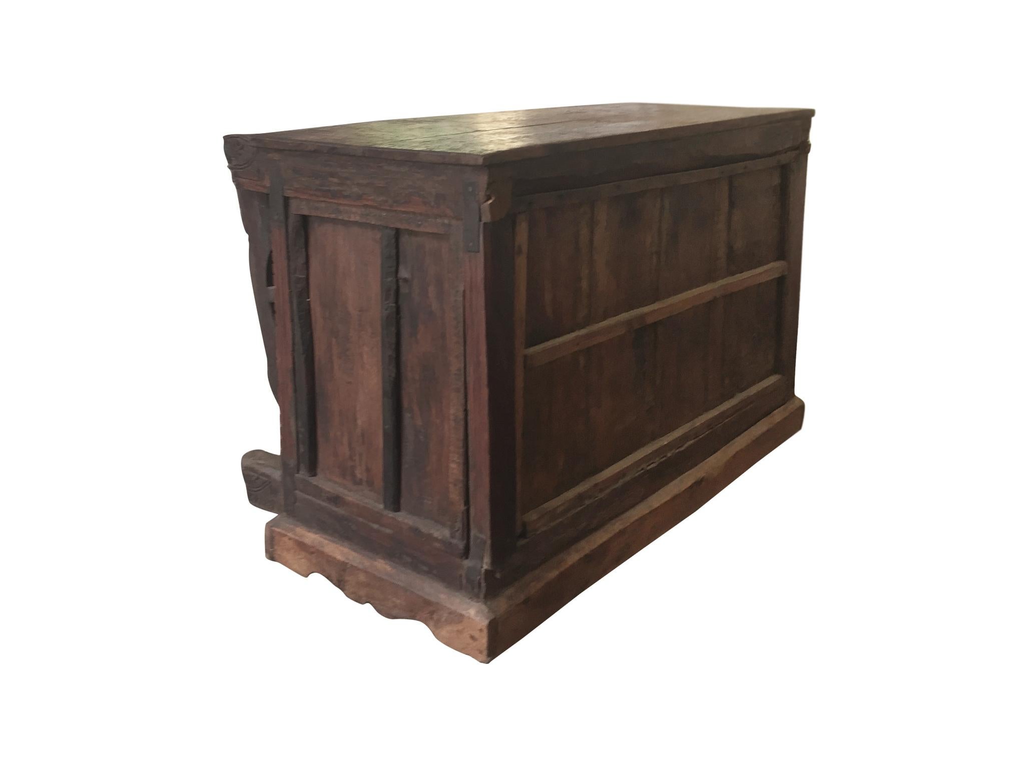 18th Century Antique Gothic Revival Walnut Cabinet For Sale