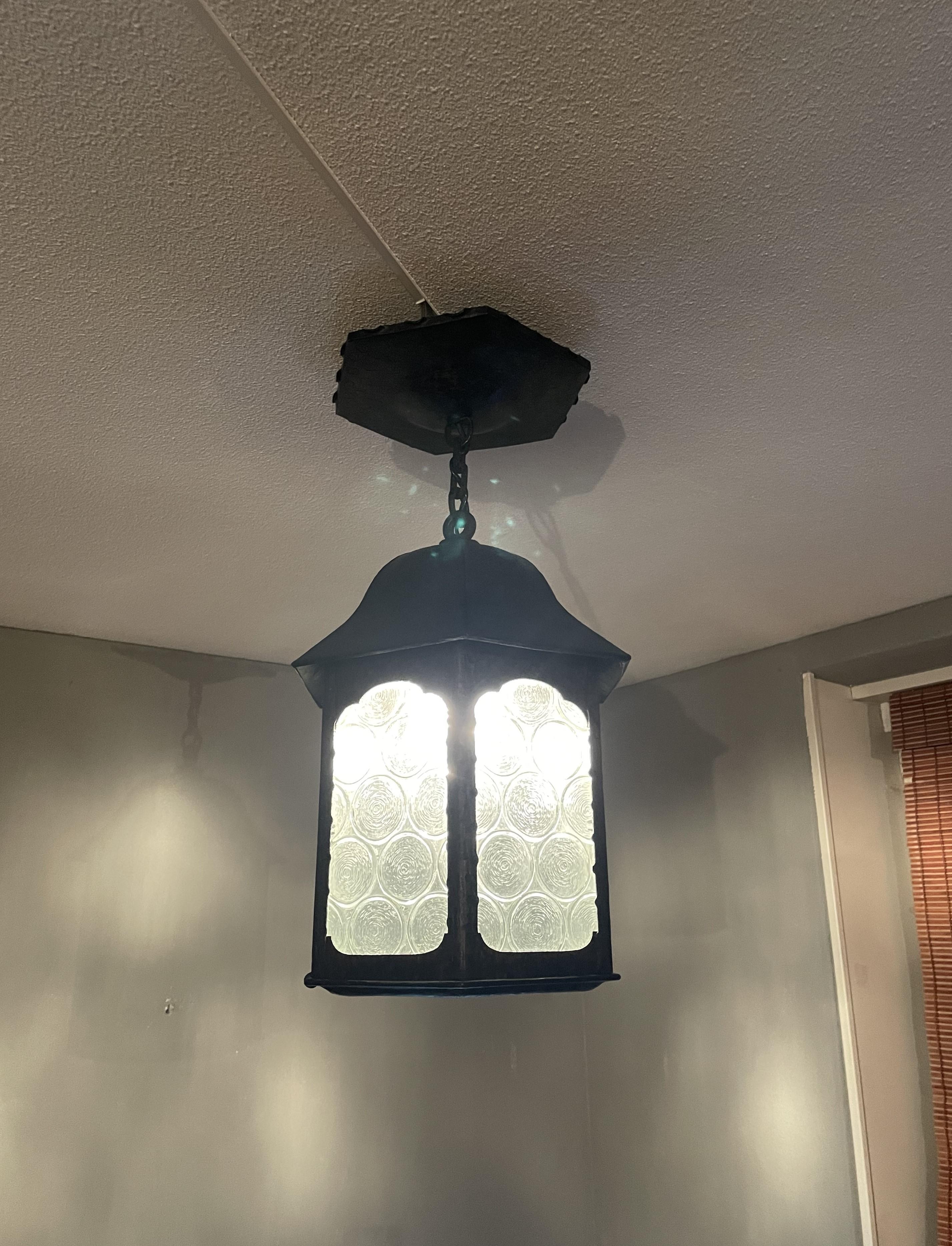 Stunning Gothic Style hallway or porch lantern.

If you are looking for a unique lantern for your porch or hallway and you like the unique look and feel of this Gothic Revival light fixture then this work of beauty could be yours to own and enjoy