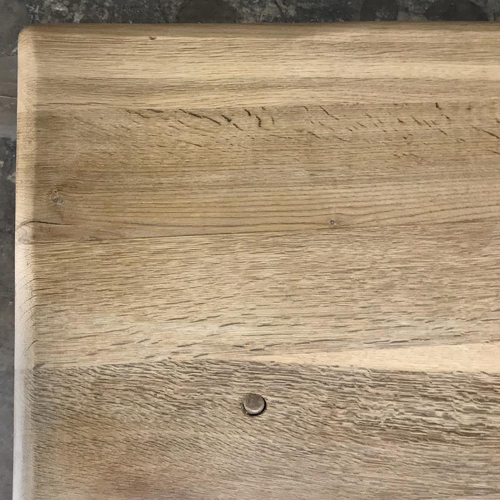 Antique Gothic Rustic Stripped Oak Dining Table 1