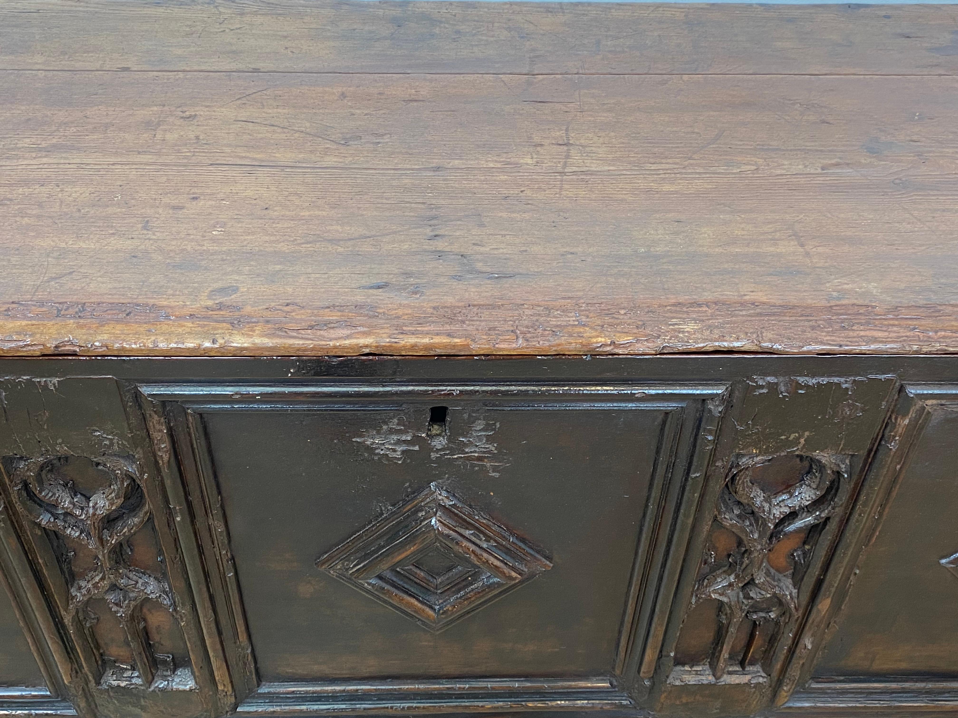 Antique Gothic Spanish Chest/Trunk For Sale 4