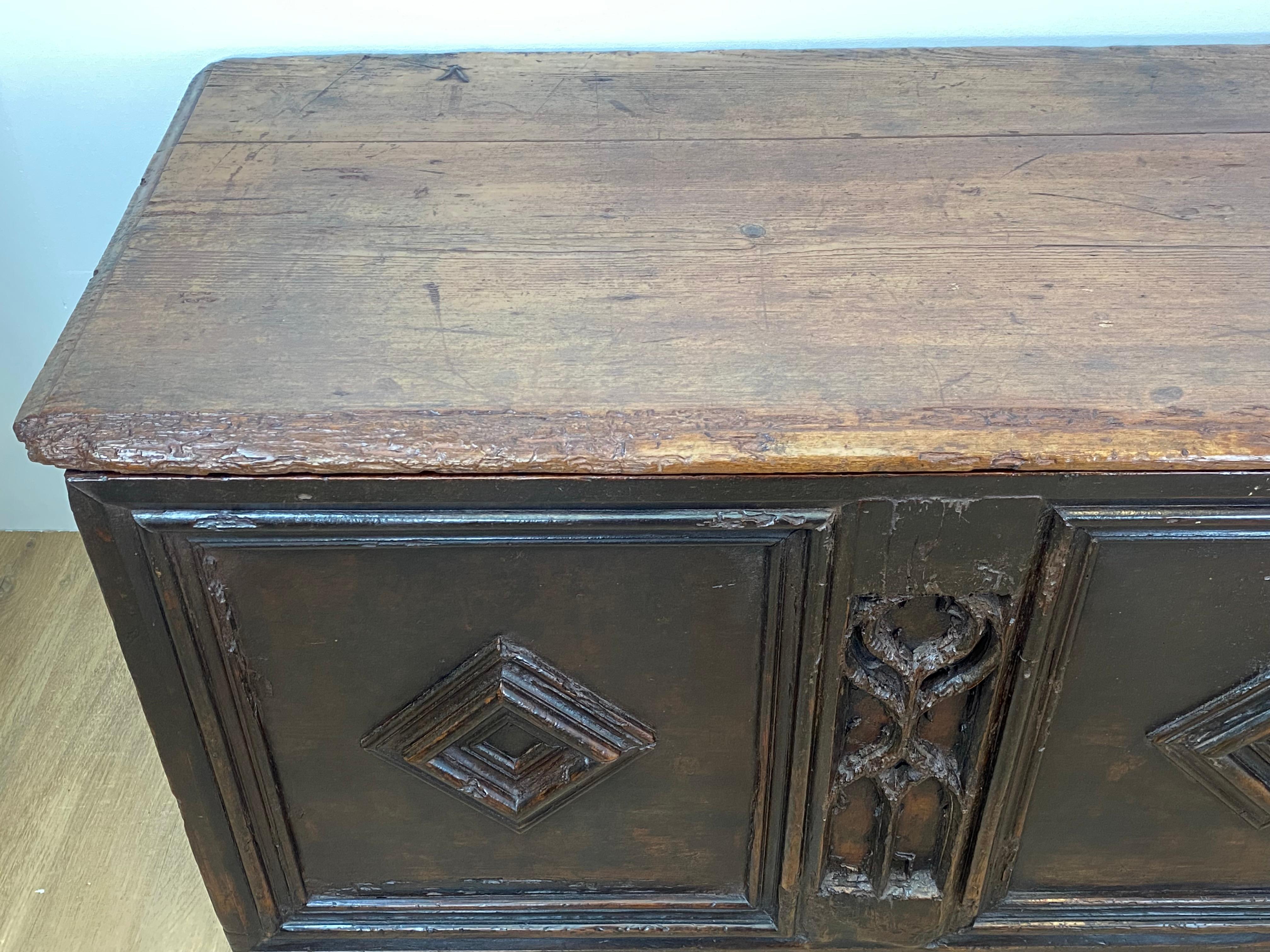 Antique Gothic Spanish Chest/Trunk For Sale 1